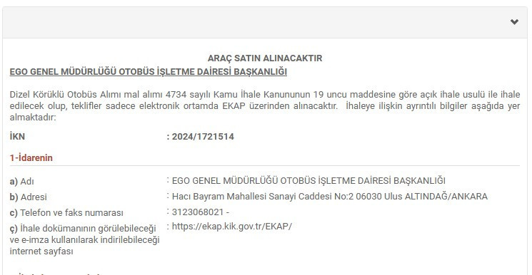 Ego Körüklu Otobüs