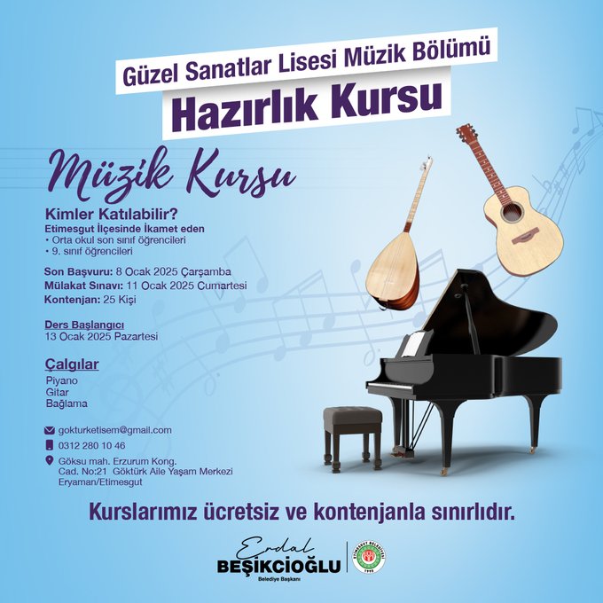 Etımesgut Beledıyesı Muzık Kursu