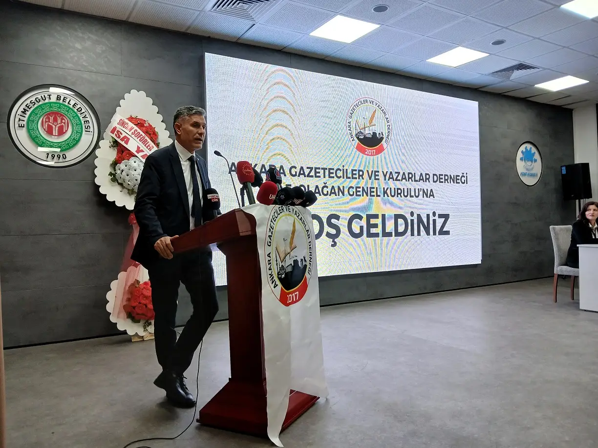 Ankara Gazeteciler Ve Yazarlar Derneği Genel Kurul Etimesgut Ayhan Yılmaz