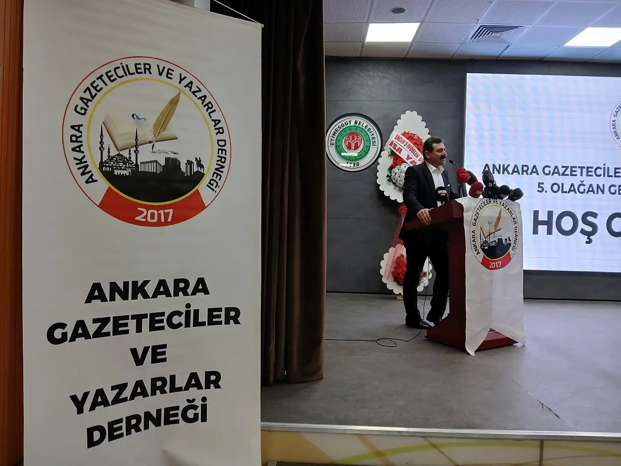 Ankara Gazeteciler Ve Yazarlar Derneği Genel Kurul Etimesgut Orhan Ünsal