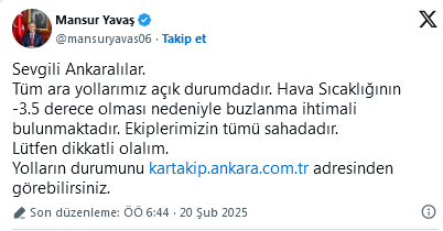 Screenshot 2025 02 20 At 09 43 13 Mansur Yavaş Ankaralıları Uyardı Sıcaklık 3 5 Derece