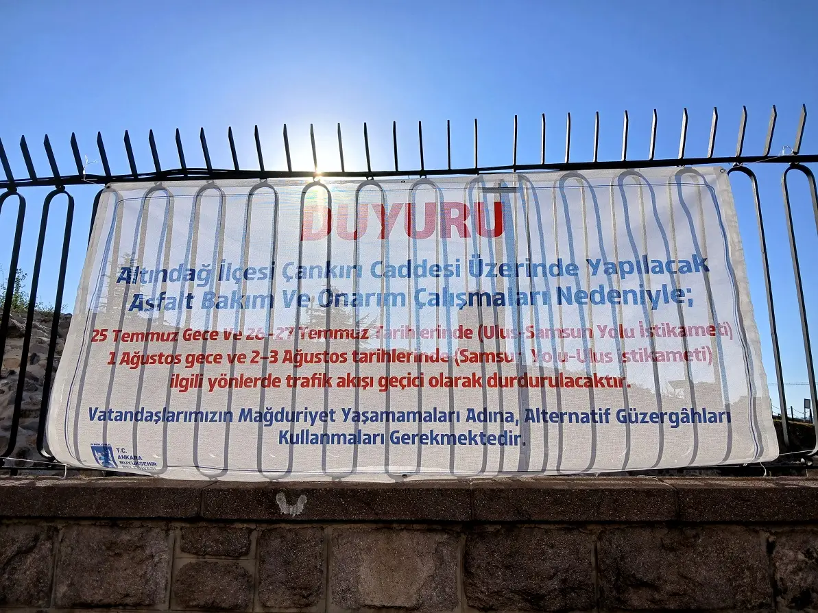 Ankara Abb Çankırı Caddesi Asfalt Duyuru Afiş (1)