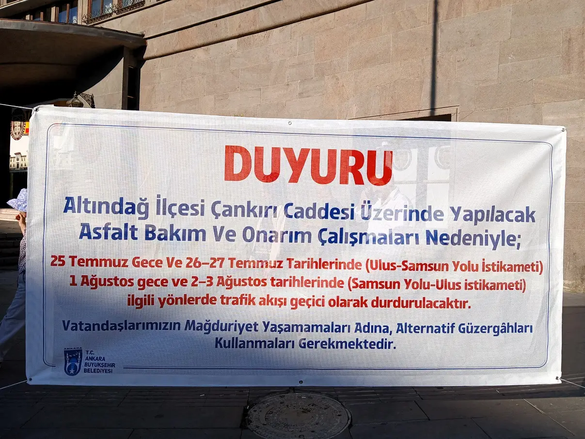 Ankara Abb Çankırı Caddesi Asfalt Duyuru Afiş (2)