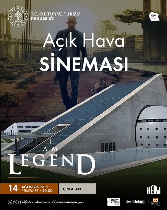 Ben Efsaneyim I Am Legend Açık Hava Sinema Film Cso Ada Ankara Bahçesi Çim Alan (5)