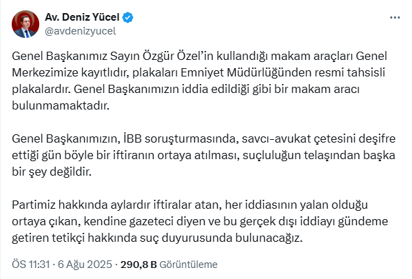 Chp Genel Baskani Ozgur Ozel In Makam Araci