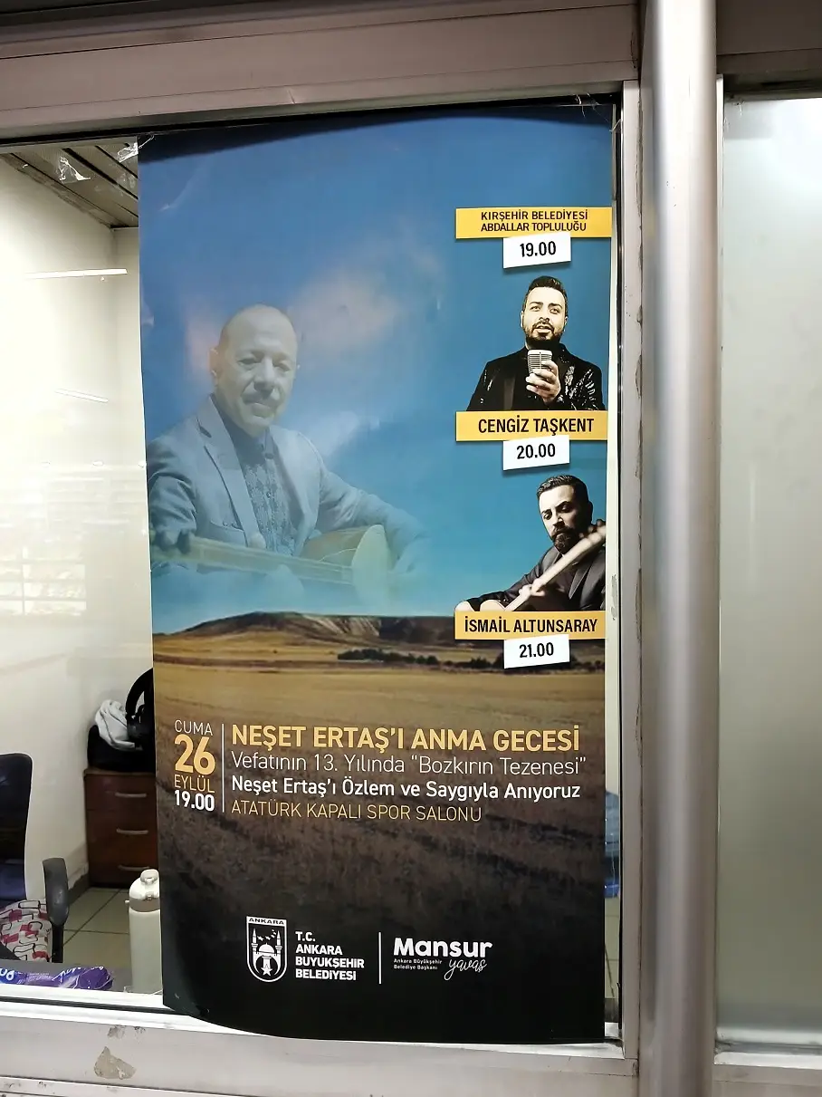 Neşet Ertaş Bozkırın Tezenesi Anma Gecesi Afiş Abb (1)