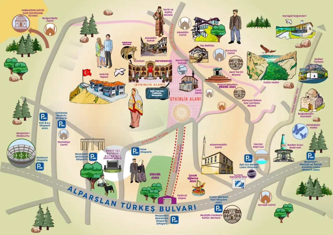 Uluslararası Beypazarı Festivali Harita