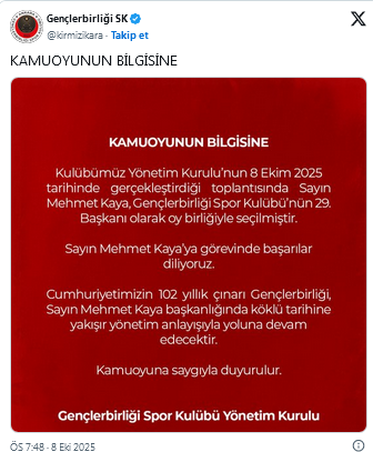 Screenshot 2025 10 08 At 20 09 46 Gençlerbirliği Yeni Başkanını Seçti Mehmet Kaya Kulübün 29. Başkanı Oldu Fanatik Gazetesi Futbol Haberleri Spor