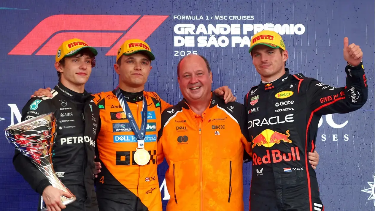 Mclaren Lando Norris Sao Paulo Brezilya Gp Podyum