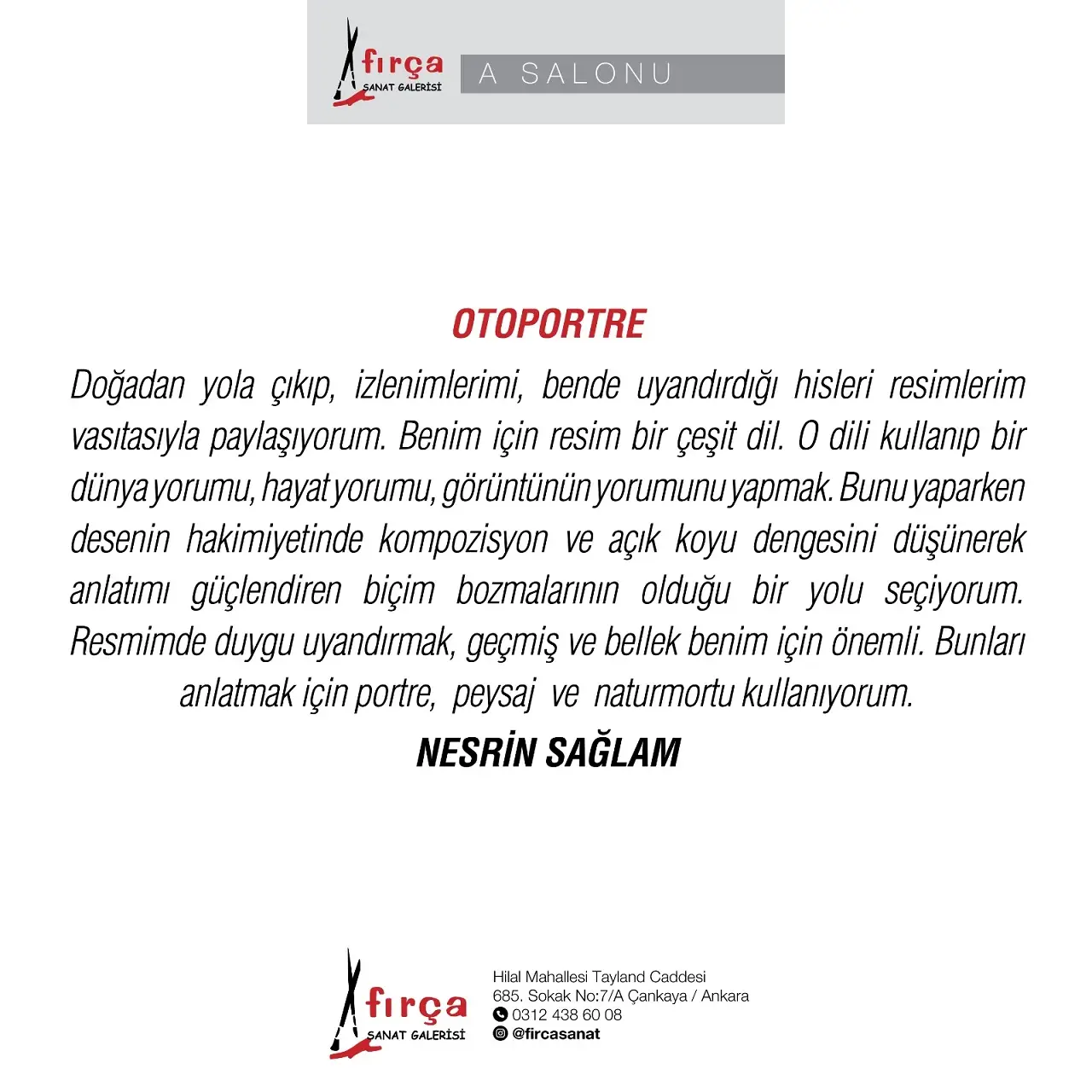 Nesrin Sağlam Otoportre Fırça Sanat Resim Sergisi (1)