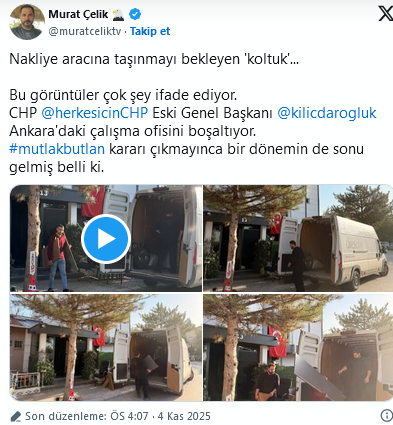 Screenshot 2025 11 04 At 19 56 19 Kemal Kılıçdaroğlu Çalışma Ofisini Boşalttı