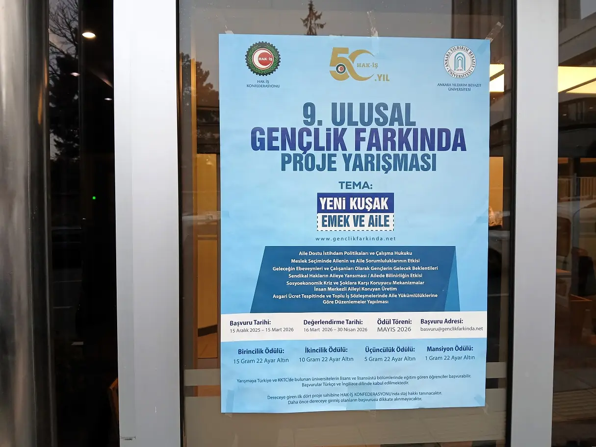Hak İş Konfederasyonu Ulusal Gençlik Farkında Proje Yarışması Afiş (1)