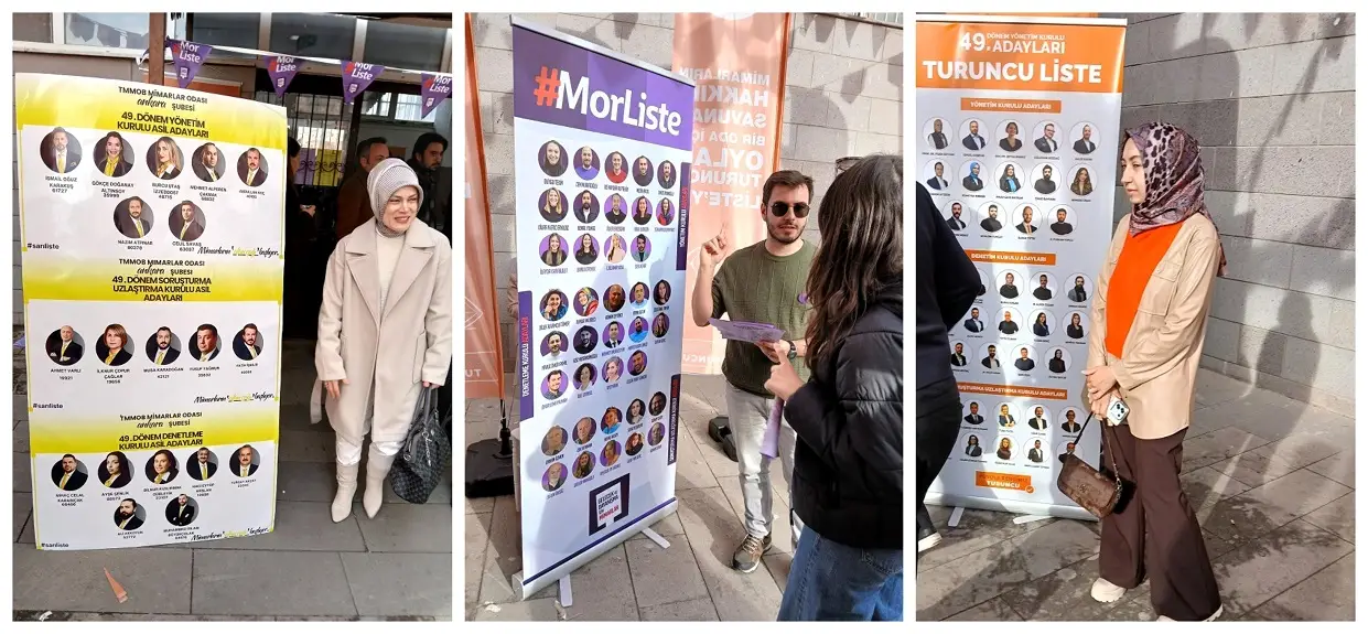 Tmmob Mimarlar Odası Ankara Şubesi Genel Kurul Seçim Turuncu Mor Sarı Listeler (6)