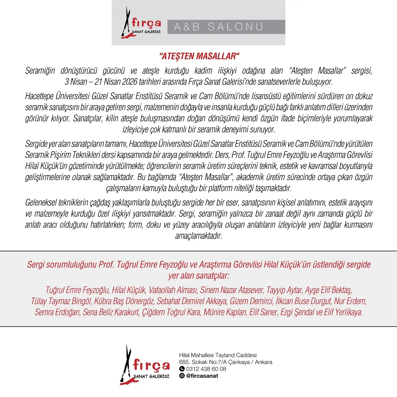 Ateşten Masallar Fırça Sanat Galerisi Hacettepe Seramik Sergi (3)