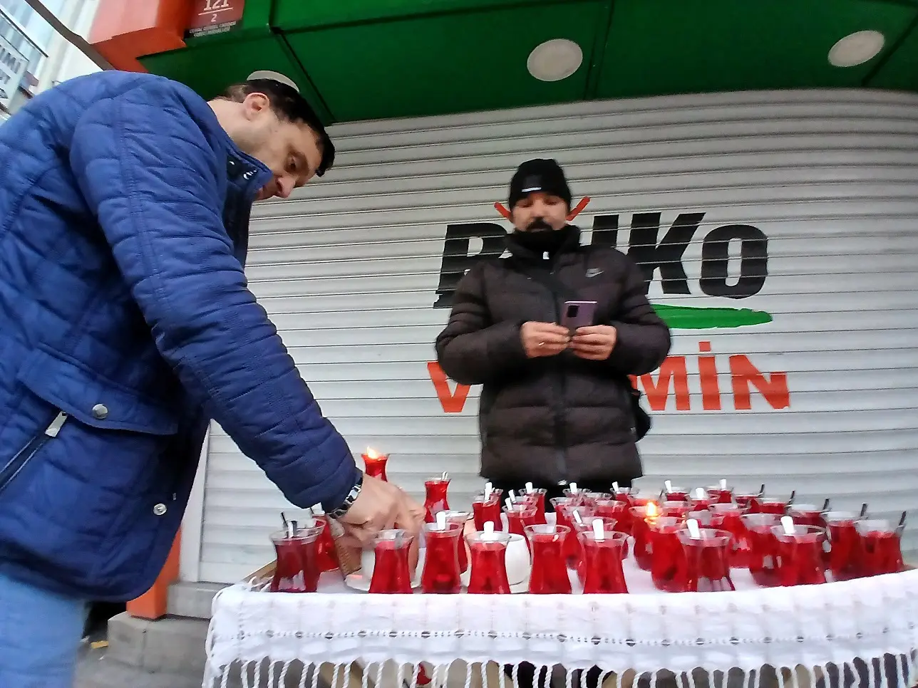 Dekoratif Mum Erol Yetik Çay Bardağı Tabağı Kaşığı (2)