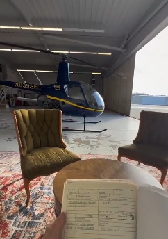 Pilot kahve almaya helikopterle gitti! İşte o anlar