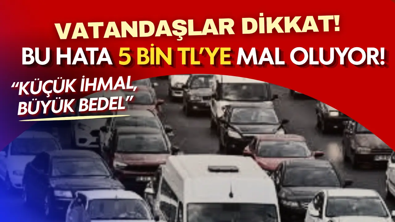 Sürücülere kritik uyarı: Bu hata 5 bin TL’ye mal oluyor!