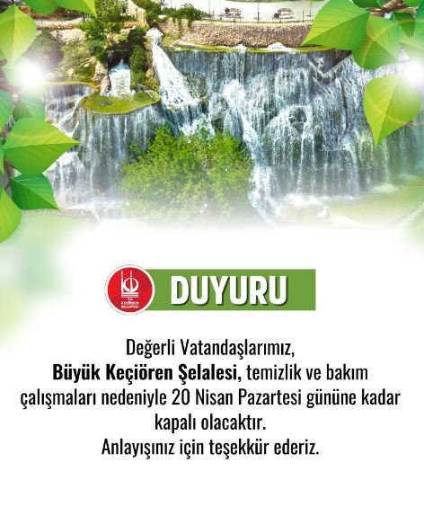 Ankara Keçiören Belediyesi Büyük Keçiören Şelalesi