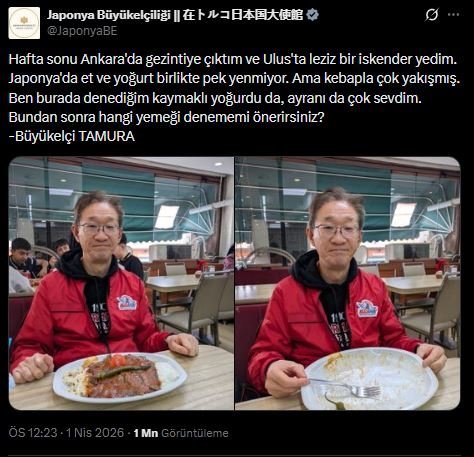 Büyükelçi Tamura Japonya Ankara