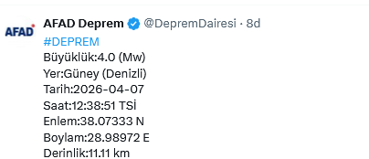 Screenshot 2026 04 07 At 12 53 17 (1) Afad Deprem (@Depremdairesi) X