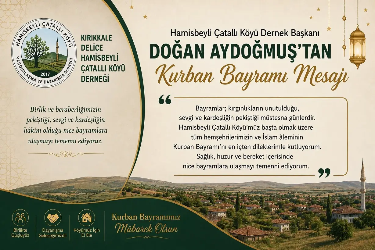Kırıkkale Delice Hamisbeyli Köyü Doğan Aydoğmuş Kurban Bayramı Mesajı