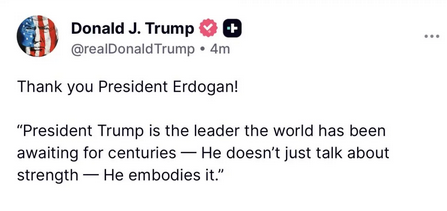 Screenshot 2026 05 23 At 23 49 18 Trump'ın Erdoğan Paylaşımı Ankara'yı Harekete Geçirdi! Trump Apar Topar Sildi