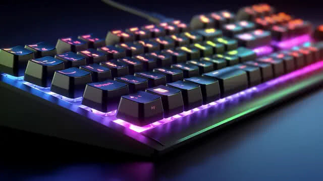 Pngtree D Render Of Illuminated Rgb Gaming Keyboard For Computer In Sleek Image 3829037