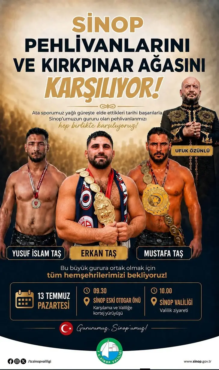 Erkan Mustafa Yusuf Islam Taş Sinop Asilder Tarihi Kırkpınar Yağlı Güreşleri Baş Pehlivan Sinop (1)