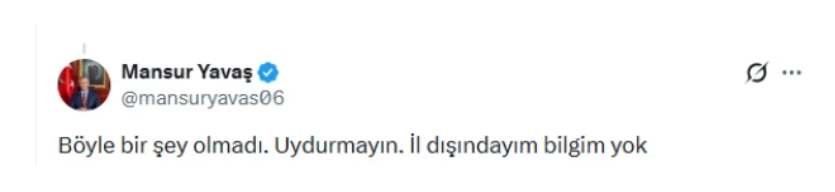 Mansur Yavaş Twet