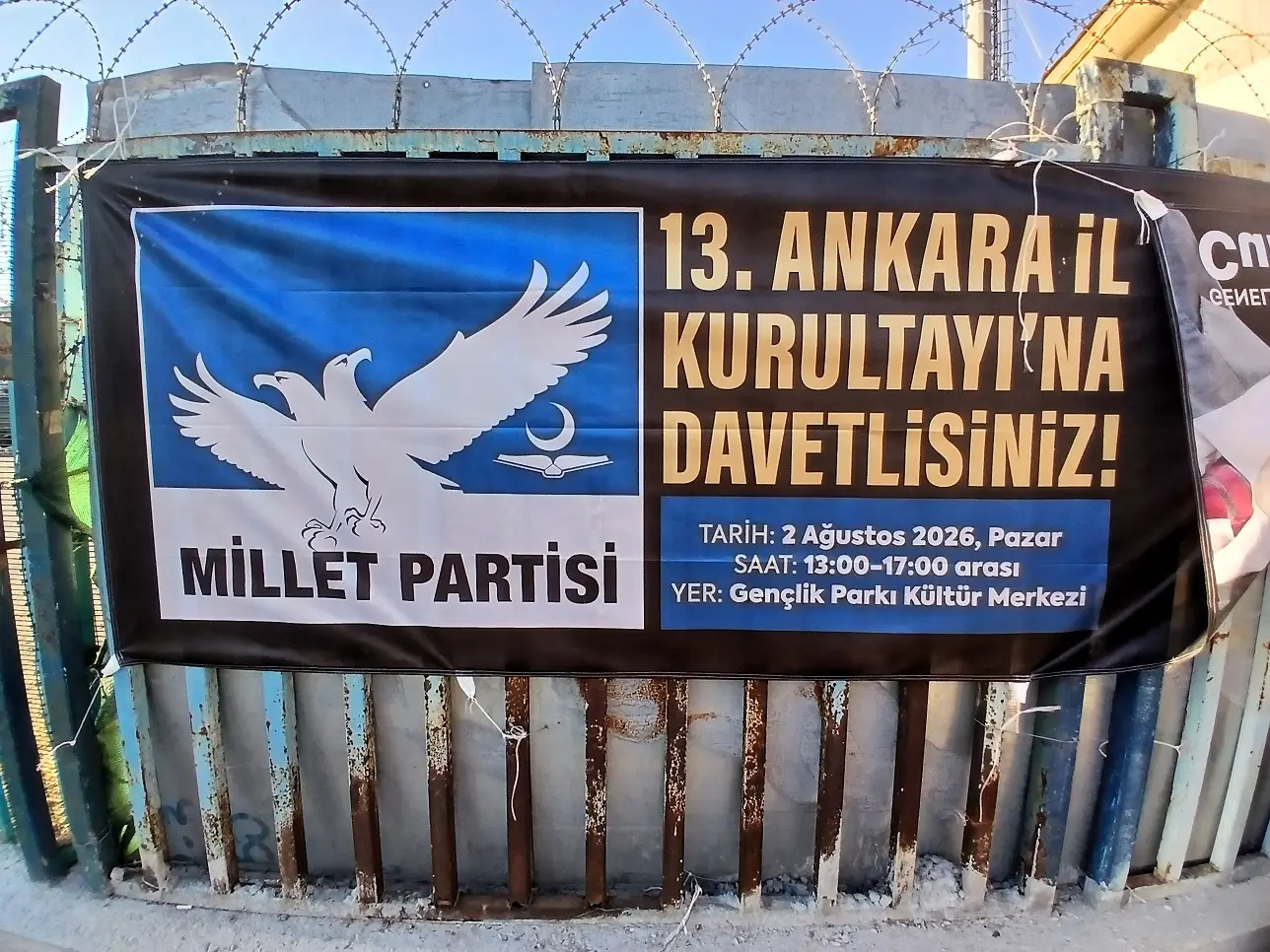 Millet Partisi Ankara Il Kurultayı Afiş Duyuru Siyaset (4)
