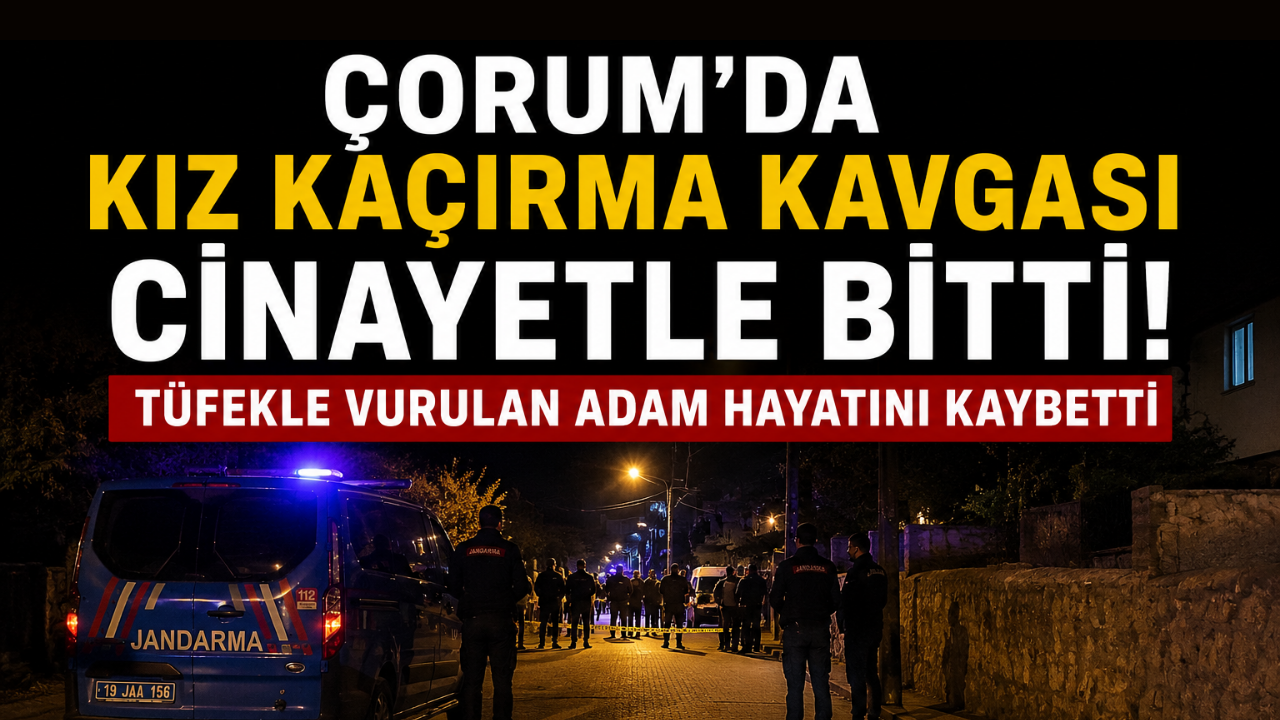 Çorum'da kız kaçırma kavgası cinayetle bitti! Tüfekle vurulan adam hayatını kaybetti