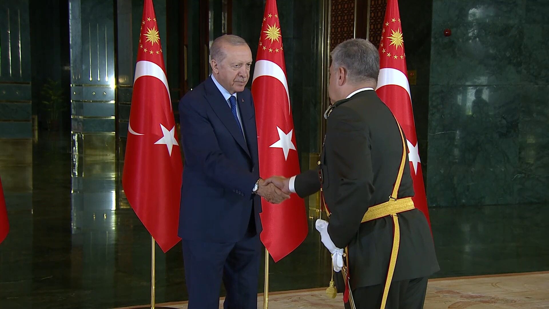 Cumhurbaşkanı Erdoğan, 30 Ağustos Tebriklerini Kabul Etti (2)