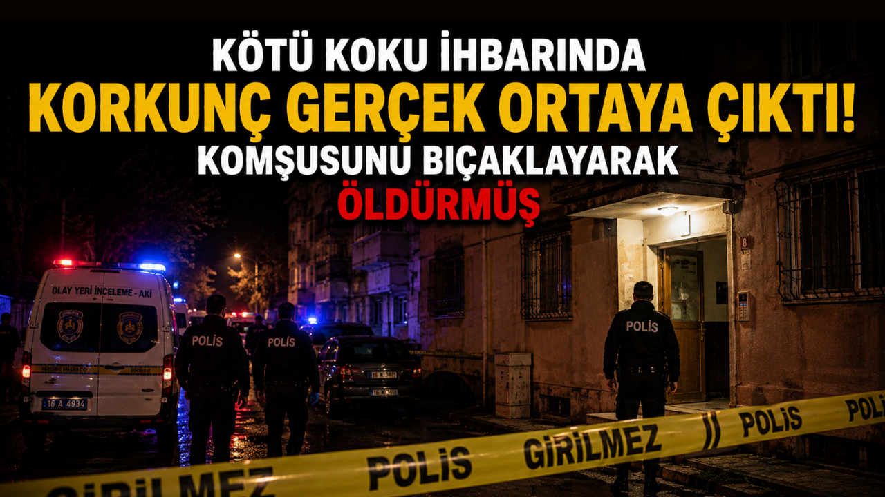 Kötü koku ihbarında korkunç gerçek ortaya çıktı! Komşusunu bıçaklayarak öldürmüş
