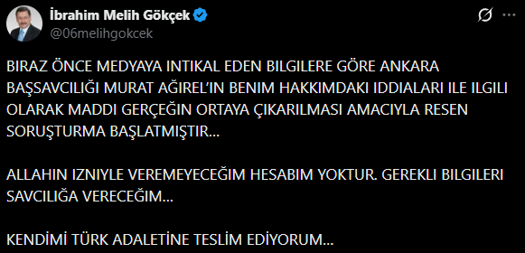 Melih Gokcek Sorusturma
