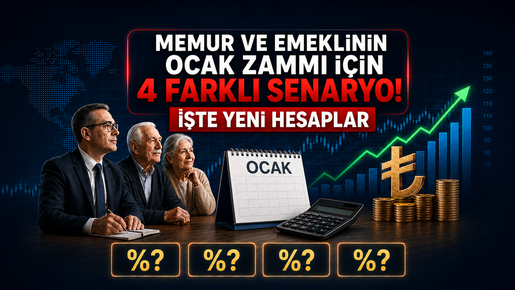 Memur ve emeklinin Ocak zammı için 4 farklı senaryo! İşte yeni hesaplar
