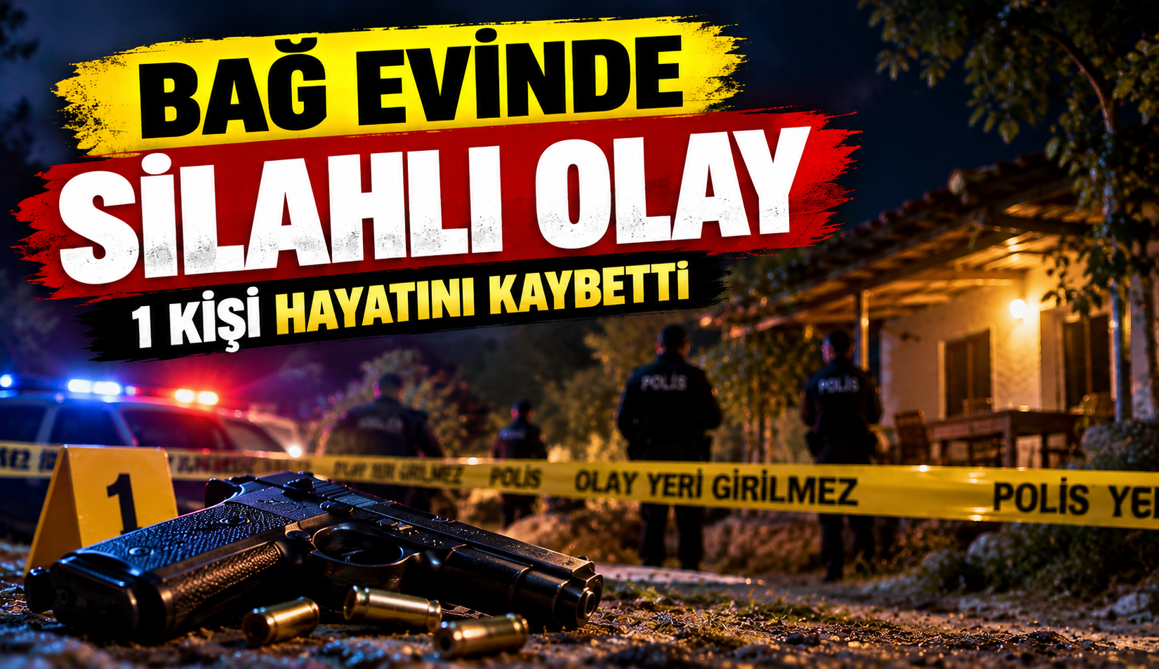 Bağ evinde silahlı dehşet! Tabancayla vurulan adam hayatını kaybetti