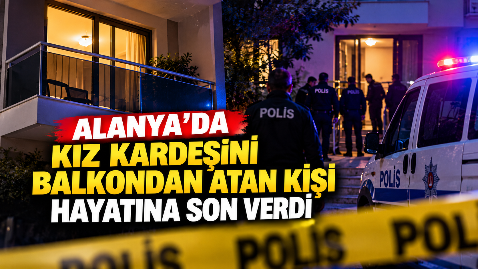 Alanya’da kız kardeşini balkondan atan kişi hayatına son verdi