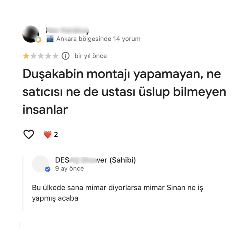 Duşakabinci Yanıtları