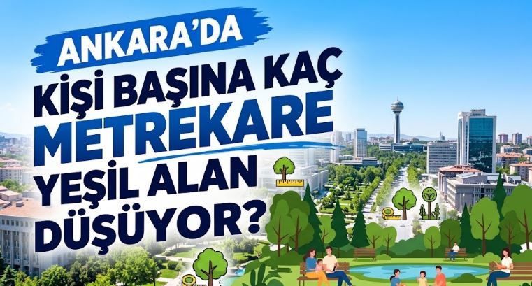 Ankara'da kişi başına kaç metrekare yeşil alan düşüyor?