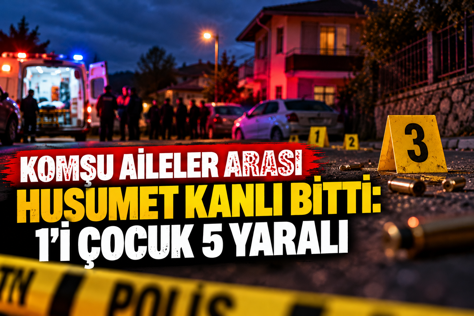 Komşu aileler arası husumet kanlı bitti: 1'i çocuk 5 yaralı