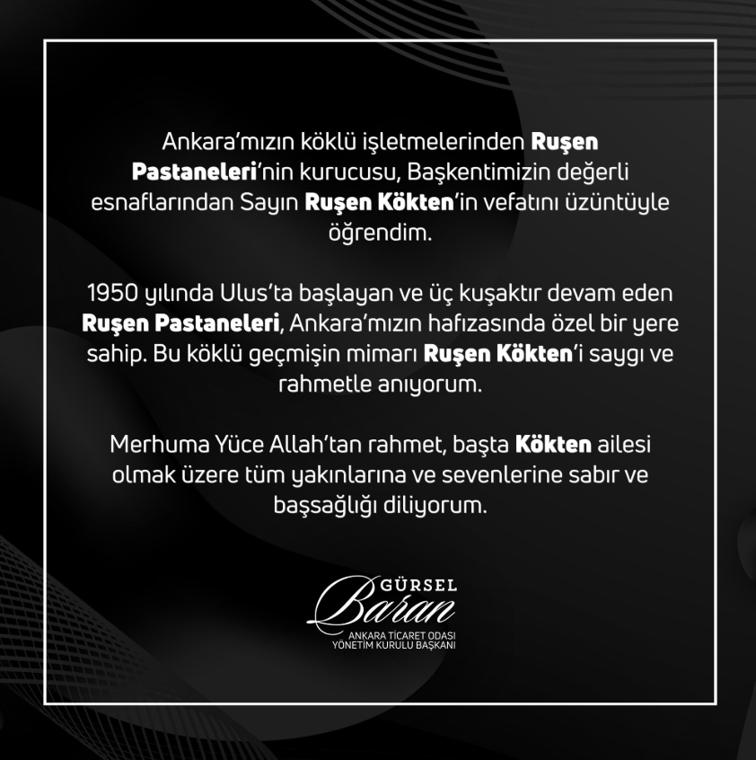 Ruşen Pastaneleri Ruşen Kökten