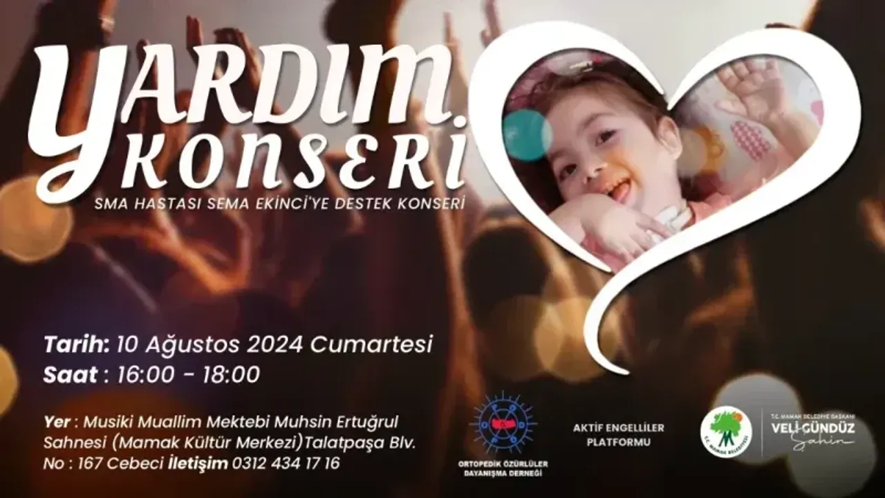Mamak Belediyesi’nden SMA’lı Sema bebek için konser etkinliği