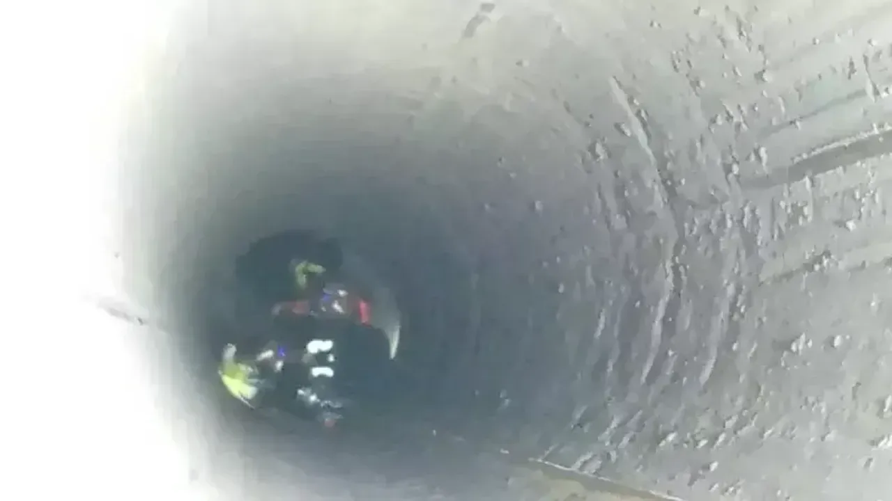 24 metre derinlikteki kuyuya düşen işçi yaralı halde kurtarıldı