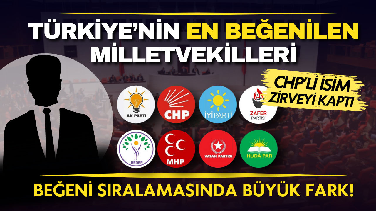 Türkiye’nin en beğenilen milletvekilleri açıklandı: CHP’li o isim zirveyi kaptı!