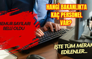 Kamuda hangi bakanlıkta kaç personel var? İşte kurum kurum sayılar