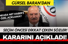 ATO seçimleri öncesi dikkat çeken açıklama: Gürsel Baran Ankara Net Haber'e konuştu