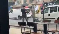 Ankara'da sağanak sonrası romantik anlar! Sevgilisini kucağında taşıdı