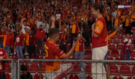 Galatasaray tribünlerinde sürpriz evlilik teklifi: Konyaspor maçı öncesi romantik anlar