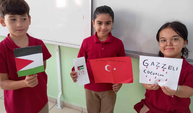 Pursaklar'da öğrencilerden Gazze’ye duyarlılık çağrısı