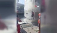 Ankara'da seyir halindeki otobüs alevlere teslim oldu!